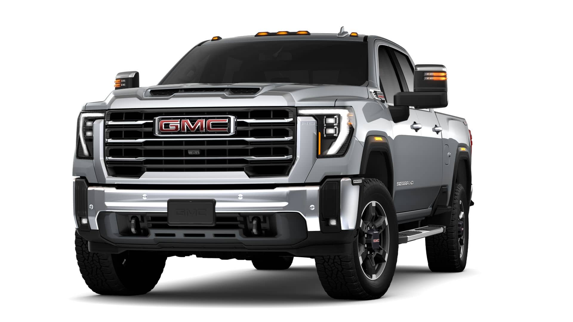 2026 GMC Sierra 2500 HD SLT in Sterling Metallic — front three-quarter view