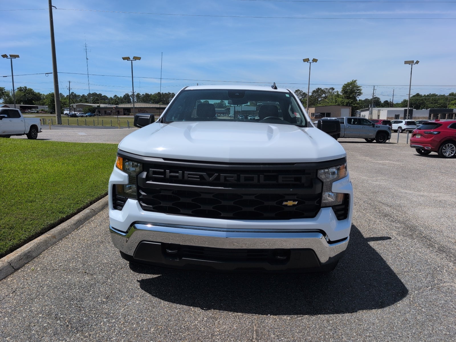2025 Chevrolet Silverado 1500 WT in Summit White — front three-quarter view