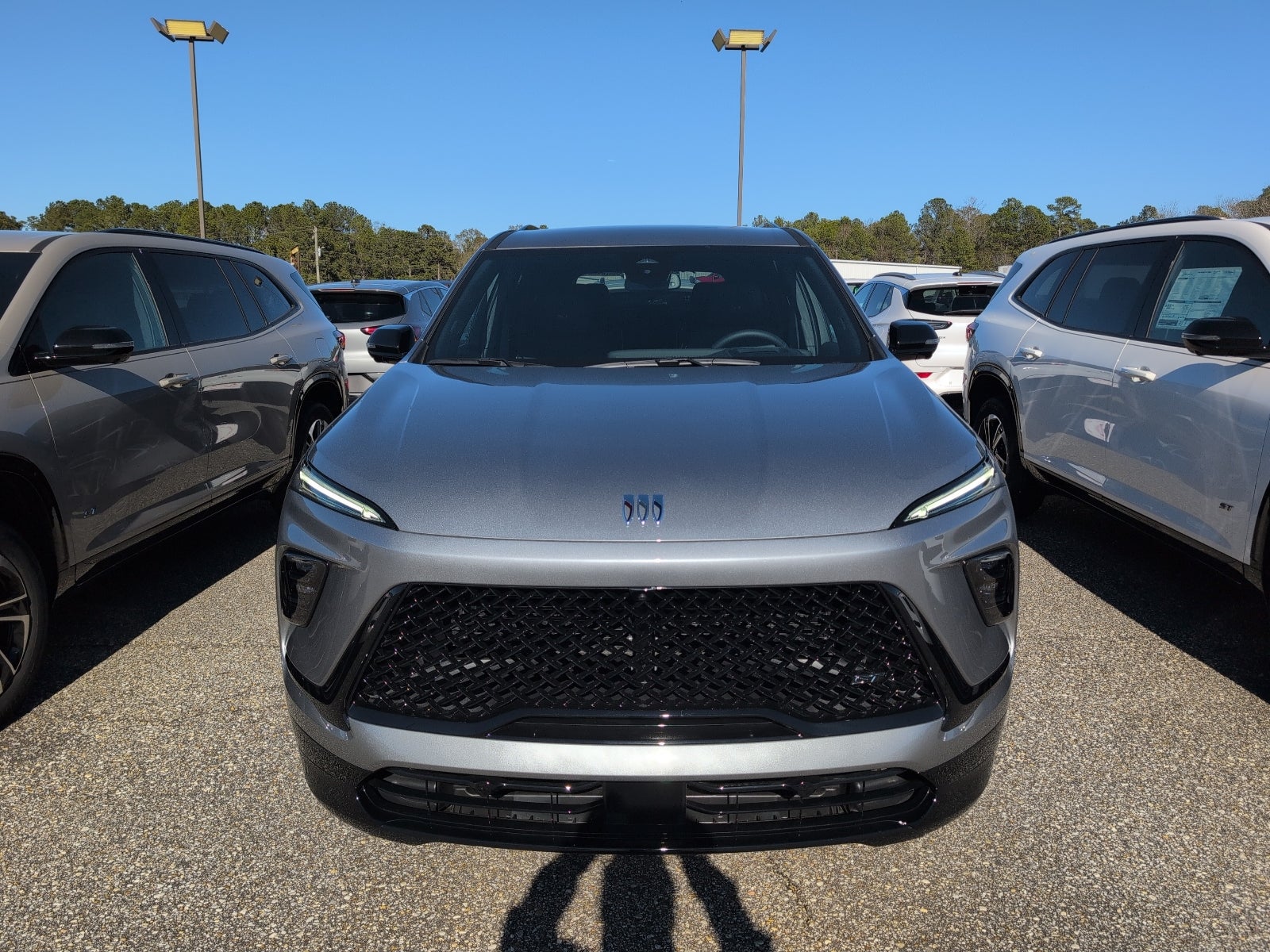 2025 Buick Enclave Sport Touring in Moonstone Gray Metallic — front three-quarter view